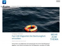 Bild zum Artikel: Fast 100 Tote nach Untergang von Flüchtlingsboot im Mittelmeer