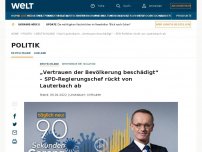 Bild zum Artikel: „Vertrauen der Bevölkerung beschädigt“ – SPD-Politiker rückt von Lauterbach ab