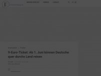 Bild zum Artikel: 9-Euro-Ticket: Ab 1. Juni können Deutsche quer durchs Land reisen