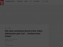 Bild zum Artikel: DHL-Bote verhinderte Brand in Kita: Paket-Abholschein geht viral - „Verdient einen Orden!“