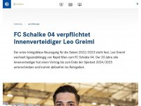 Bild zum Artikel: FC Schalke 04 verpflichtet Innenverteidiger Leo Greiml
