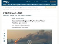Bild zum Artikel: Ukrainischer Raketentreffer oder explodierte Munition? Russisches Flaggschiff brennt