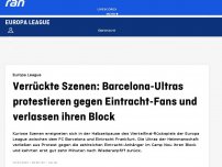 Bild zum Artikel: Barca-Ultras protestieren gegen Eintracht-Fans