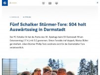Bild zum Artikel: Fünf Schalker Stürmer-Tore: S04 holt Auswärtssieg in Darmstadt