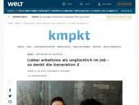 Bild zum Artikel: Lieber arbeitslos als unglücklich im Job – so denkt die Generation Z