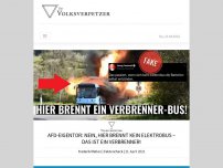 Bild zum Artikel: AfD-Eigentor: Nein, hier brennt KEIN Elektrobus – das ist ein Verbrenner!