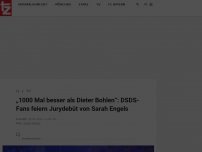 Bild zum Artikel: „1000 Mal besser als Dieter Bohlen“: DSDS-Fans feiern Jurydebüt von Sarah Engels