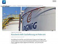 Bild zum Artikel: Polnischer Gaskonzern PGNiG: Russland stellt Erdgaslieferungen ein