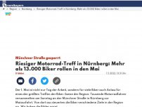 Bild zum Artikel: Riesiger Motorrad-Treff in Nürnberg: Rund 13.000 Biker rollen heute in den Mai