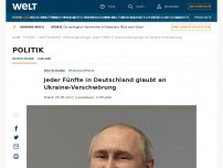 Bild zum Artikel: Jeder Fünfte in Deutschland glaubt an Ukraine-Verschwörung