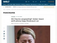 Bild zum Artikel: Mit Flasche vergewaltigt? Amber Heard wirft Johnny Depp Missbrauch vor