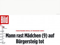Bild zum Artikel: Unfall in Troisdorf - Mann rast Mädchen (9) auf Bürgersteig tot