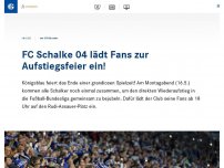 Bild zum Artikel: FC Schalke 04 lädt Fans zur Aufstiegsfeier ein!