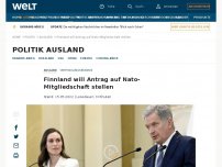 Bild zum Artikel: Finnland will Antrag auf Nato-Mitgliedschaft stellen