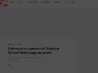 Bild zum Artikel: Elektroautos ausgebremst? Wichtiger Rohstoff droht knapp zu werden