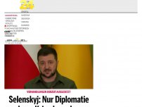 Bild zum Artikel: Selenskyj: Nur Diplomatie kann Krieg beenden