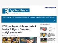 Bild zum Artikel: FCK nach vier Jahren zurück in der 2. Liga – Dynamo steigt wieder ab
