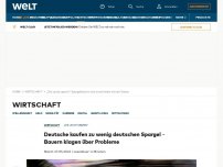 Bild zum Artikel: Deutsche kaufen zu wenig deutschen Spargel - Bauern klagen über Probleme