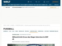 Bild zum Artikel: Wütend bricht Kroos das Sieger-Interview im ZDF ab