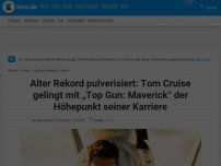 Bild zum Artikel: Rekord für Tom Cruise: „Top Gun: Maverick“ durchbricht an den Kinokassen die Schallmauer