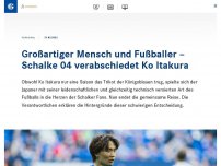 Bild zum Artikel: Großartiger Mensch und Fußballer – Schalke 04 verabschiedet Ko Itakura