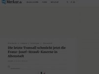 Bild zum Artikel: Die letzte Transall schmückt jetzt die Franz-Josef-Strauß-Kaserne in Altenstadt
