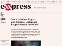 Bild zum Artikel: Streit zwischen Ungarn und Ukraine: „Selenskyj hat psychische Probleme“
