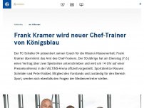 Bild zum Artikel: Frank Kramer wird neuer Chef-Trainer von Königsblau