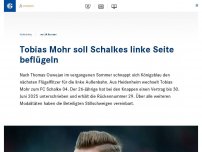 Bild zum Artikel: Tobias Mohr soll Schalkes linke Seite beflügeln