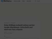 Bild zum Artikel: Prinz William verkauft mitten auf der Straße Obachlosen-Zeitschrift und wird von Fans erkannt