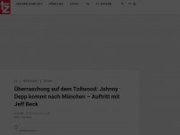 Bild zum Artikel: Überraschung auf dem Tollwood: Johnny Depp kommt nach München – Auftritt mit Jeff Beck