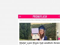 Bild zum Artikel: Stolz! Leni Klum hat endlich ihren High-School-Abschluss