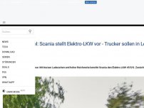 Bild zum Artikel: Bloß weg vom Diesel: Scania stellt Elektro-LKW vor - reicht Truckern diese Reichweite?