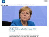 Bild zum Artikel: Bundesverfassungsgericht: Merkel-Äußerung zur Thüringen-Wahl 2020 hat Rechte der AfD verletzt