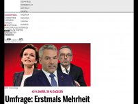 Bild zum Artikel: Umfrage: Erstmals Mehrheit für Neuwahl