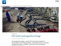 Bild zum Artikel: Energiekrise: FDP stellt Fracking-Verbot infrage