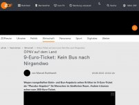 Bild zum Artikel: 9-Euro-Ticket: Kein Bus nach Nirgendwo