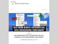 Bild zum Artikel: Bild-Mann beweist mit Solarstrom-Fake aus Versehen, dass Energiewende funktioniert