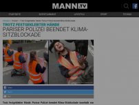 Bild zum Artikel: VIDEO: Polizei reißt festgeklebte Hände von Klima-Aktivisten von der Straße & beendet Sitzblockade