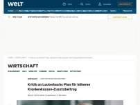 Bild zum Artikel: Kritik an Lauterbachs Plan für höheren Krankenkassen-Zusatzbeitrag