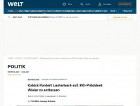 Bild zum Artikel: Kubicki fordert Lauterbach auf, RKI-Präsident Wieler zu entlassen