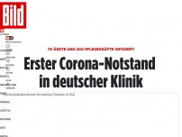 Bild zum Artikel: 70 Ärzte und 200 Pflegekräfte infiziert! - Erster Corona-Notstand in deutscher Klinik
