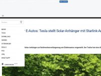 Bild zum Artikel: Überraschung in Hannover: Tesla stellt SpaceX-Solar-Anhänger mit Starlink-Anbindung vor