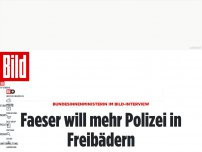Bild zum Artikel: Bundesinnenministerin im BILD-Interview - Faeser will mehr Polizei in Freibädern