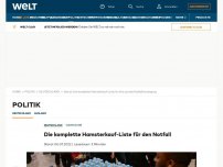 Bild zum Artikel: Die komplette Hamsterkauf-Liste für den Notfall