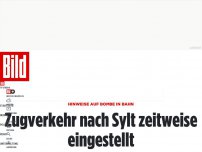 Bild zum Artikel: Hinweise auf Bombe in Bahn - Zugverkehr nach Sylt eingestellt