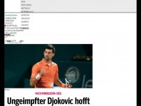 Bild zum Artikel: Ungeimpfter Djokovic hofft auf US-Open-Start