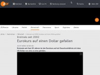 Bild zum Artikel: Eurokurs auf einen Dollar gefallen