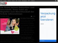 Bild zum Artikel: Sie findet keinen Babysitter und beschließt, ihren Sohn als Begleiter zum Abschlussball der Schule mitzunehmen