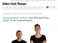 Bild zum Artikel: Trotz Sexismus-Vorwürfen: Schlager-Duo soll „Layla“ live im ZDF-Fernsehgarten spielen
